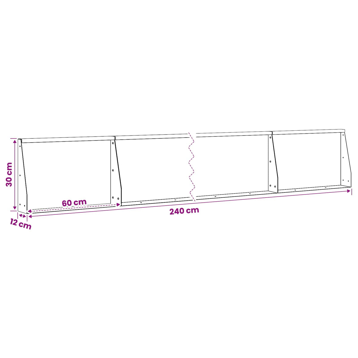 Retaining Wall 4 pcs 60 x 12 x 30 cm Steel Anthracite