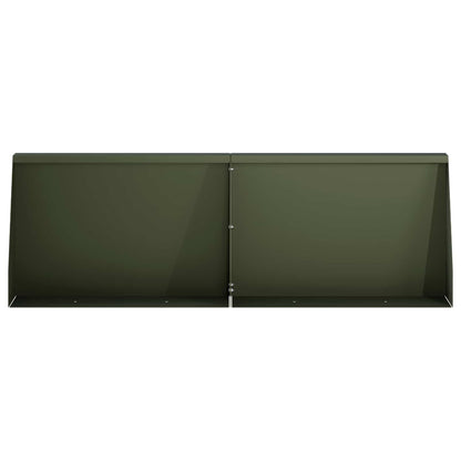 Retaining Wall 4 pcs 60 x 12 x 30 cm Steel Olive Green