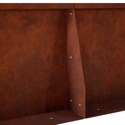 Retaining Wall 4 pcs 60 x 12 x 30 cm Weathering Steel Rusty