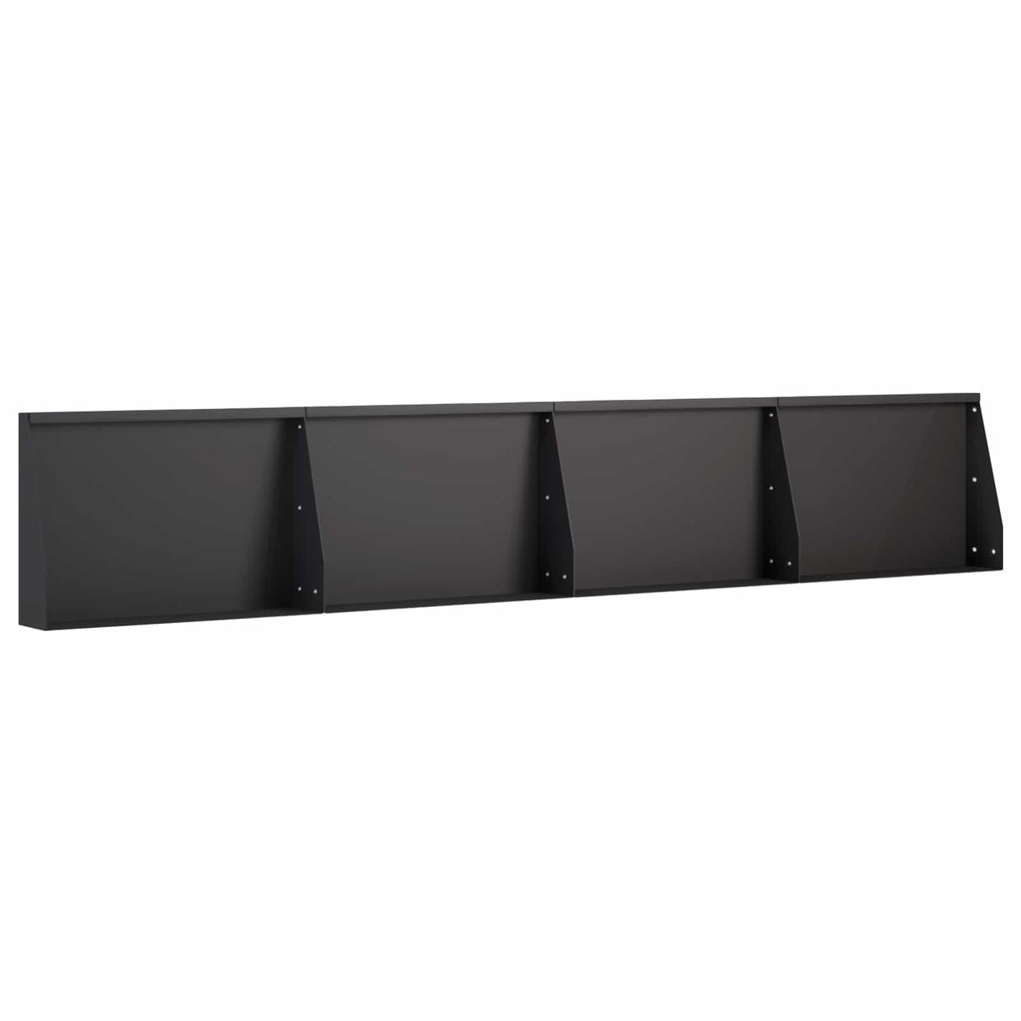 Retaining Wall 4 pcs 60 x 12 x 40 cm Steel Black