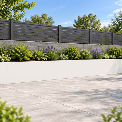 Retaining Wall 4 pcs 60 x 12 x 50 cm Steel White