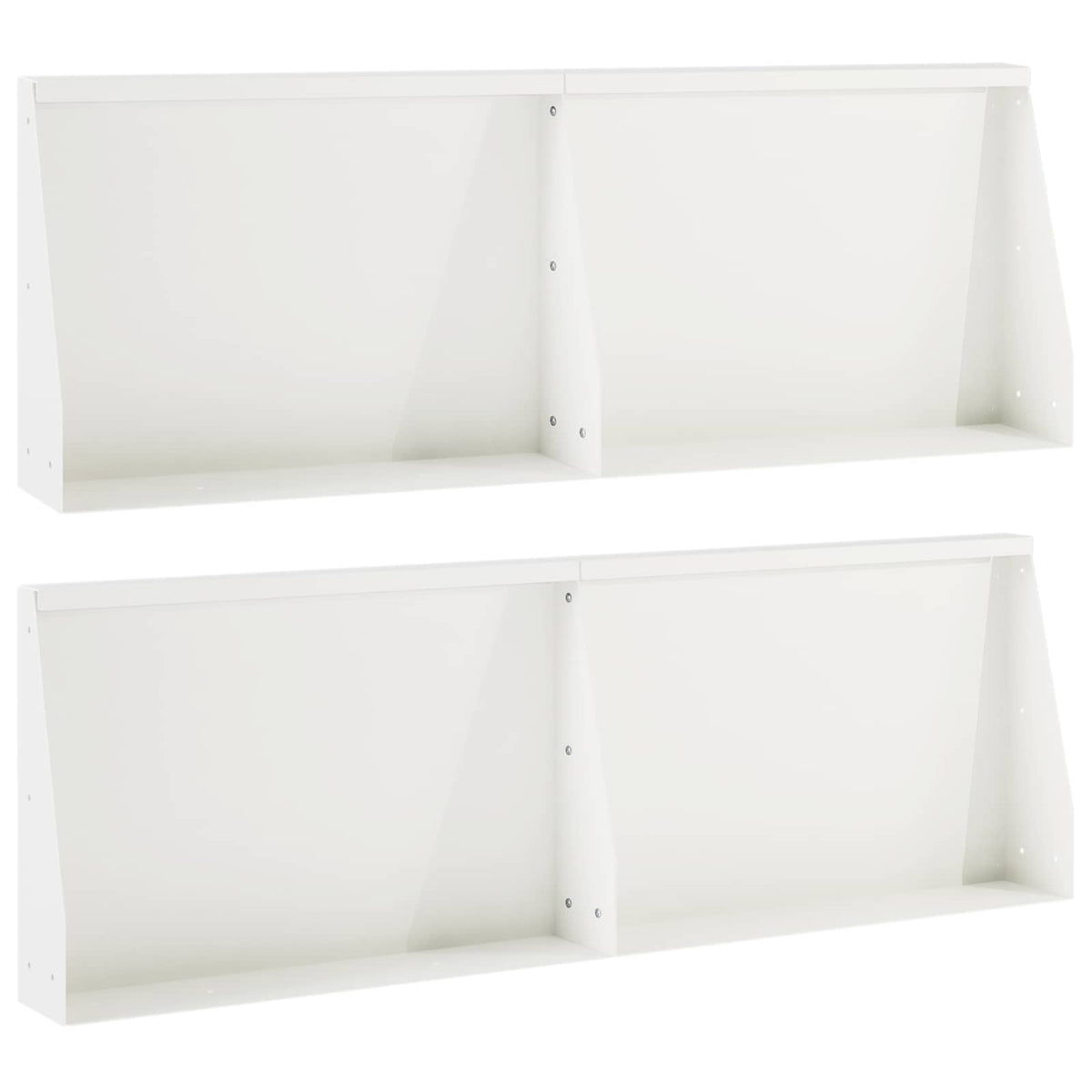 Retaining Wall 4 pcs 60 x 12 x 40 cm Steel White