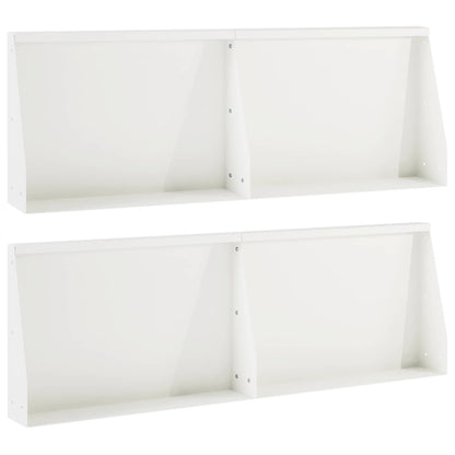 Retaining Wall 4 pcs 60 x 12 x 40 cm Steel White