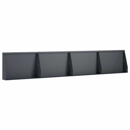 Retaining Wall 4 pcs 60 x 12 x 40 cm Steel Anthracite