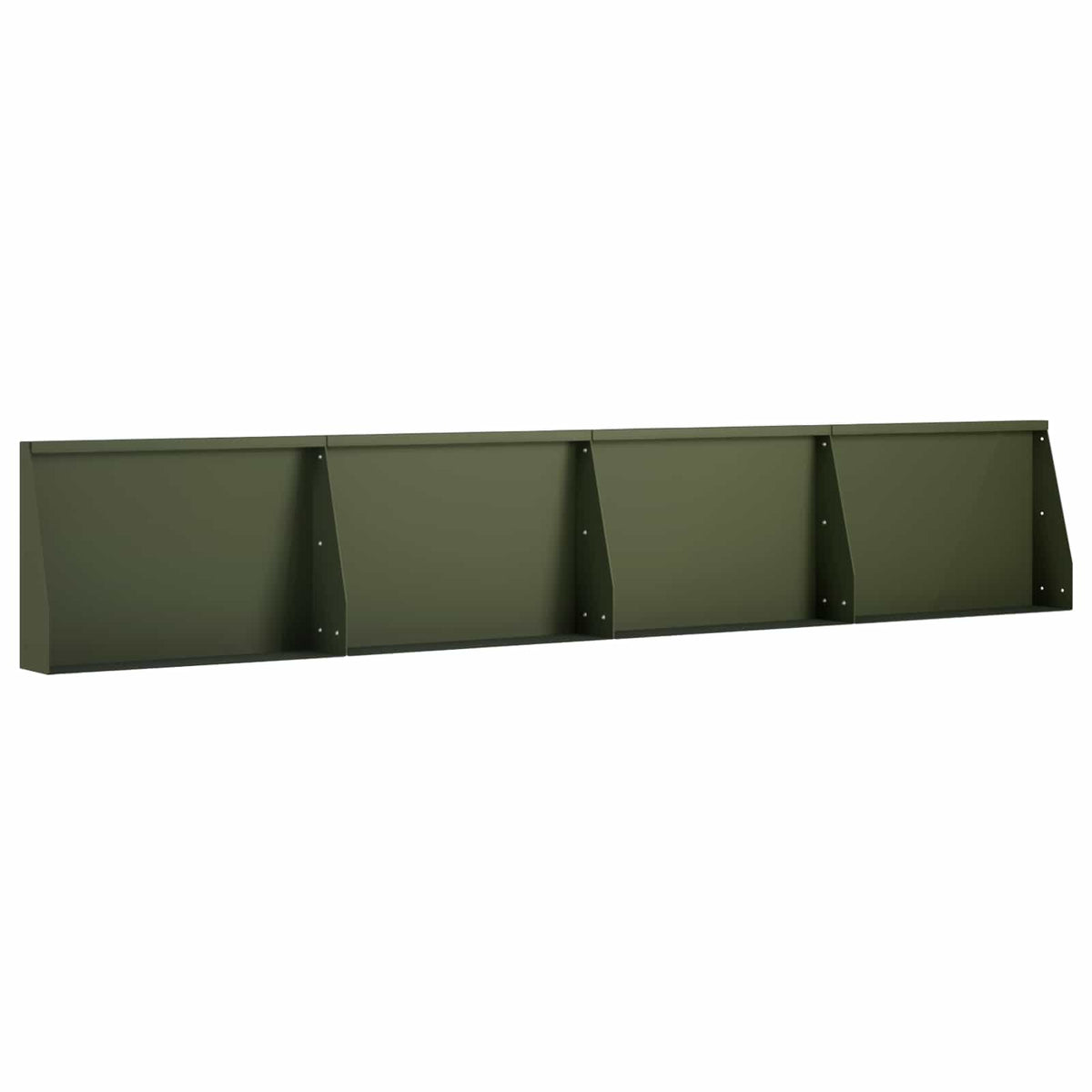 Retaining Wall 4 pcs 60 x 12 x 40 cm Steel Olive Green