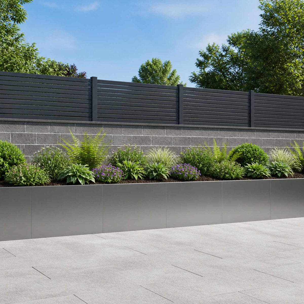 Retaining Wall 4 pcs 60 x 12 x 30 cm Galvanised Steel Silver