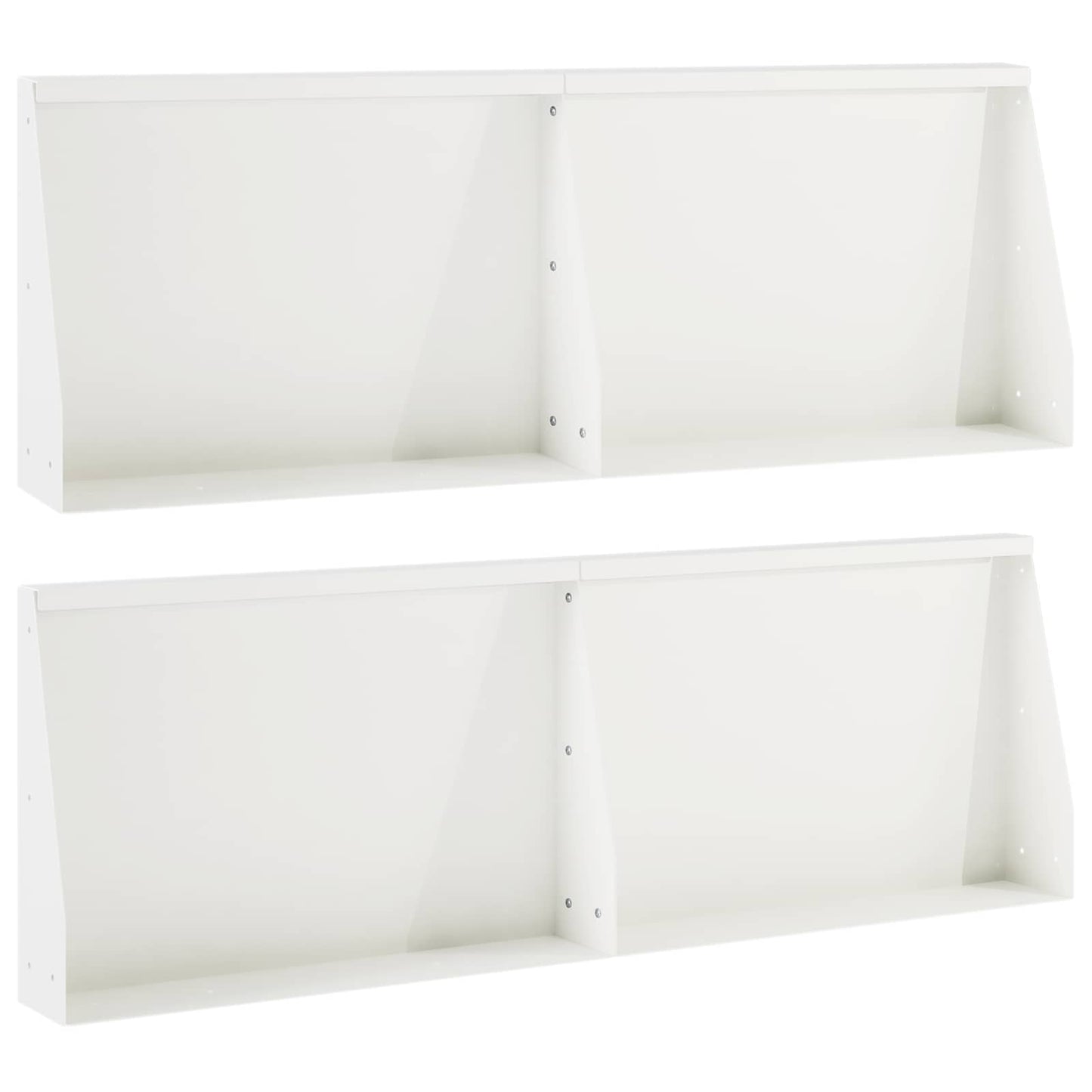 Retaining Wall 4 pcs 60 x 12 x 50 cm Steel White
