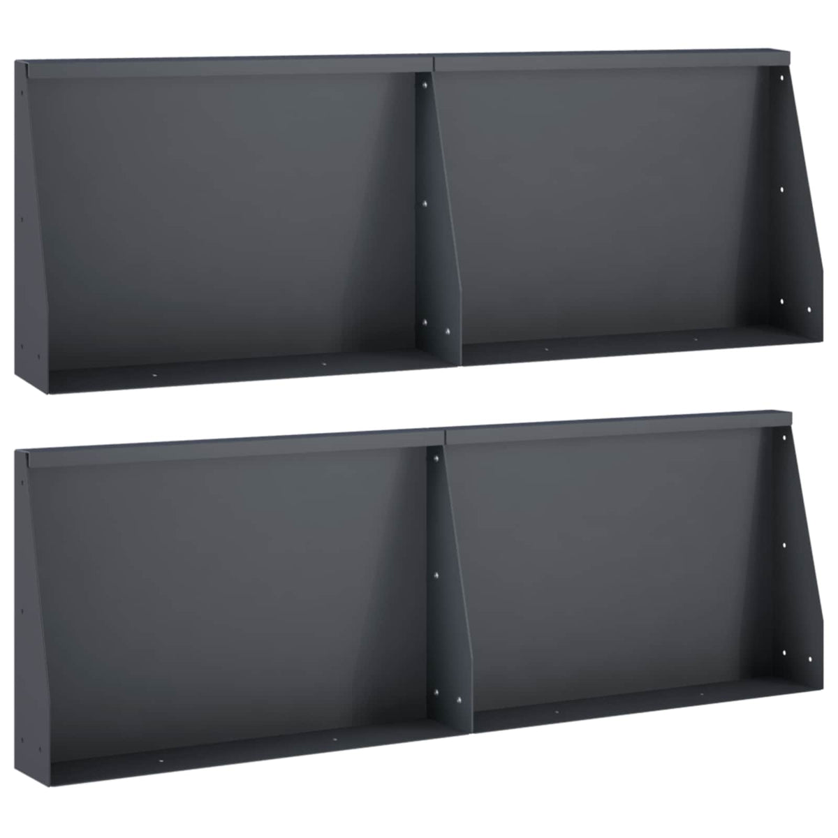 Retaining Wall 4 pcs 60 x 12 x 50 cm Steel Anthracite