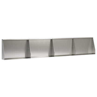 Retaining Wall 4 pcs 60 x 12 x 50 cm Stainless Steel Silver