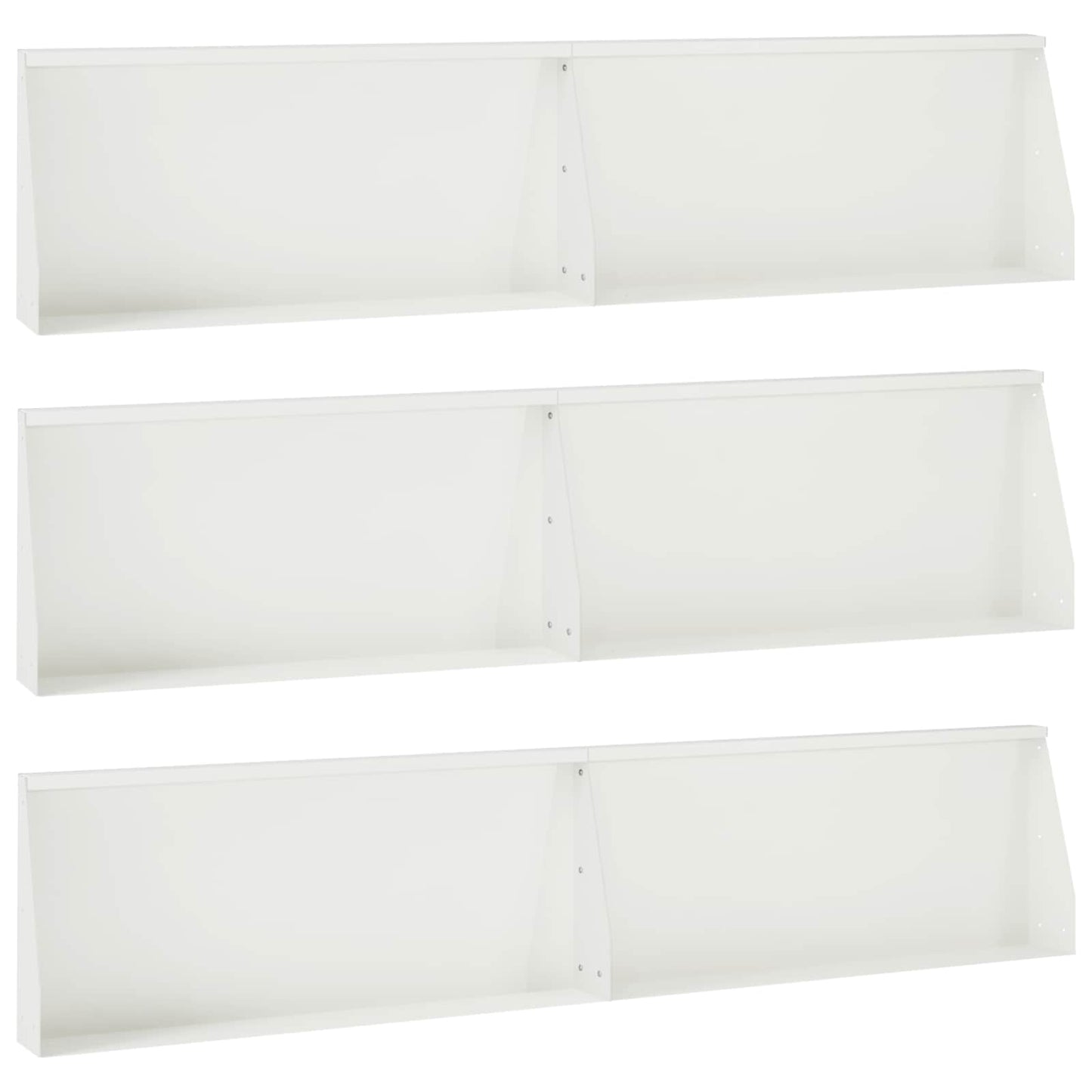 Retaining Wall 6 pcs 100 x 12 x 30 cm Steel White
