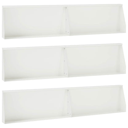 Retaining Wall 6 pcs 100 x 12 x 30 cm Steel White