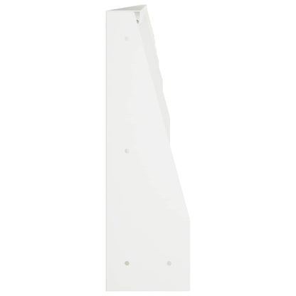 Retaining Wall 6 pcs 100 x 12 x 30 cm Steel White