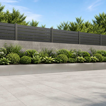 Retaining Wall 6 pcs 100 x 12 x 30 cm Stainless Steel Silver