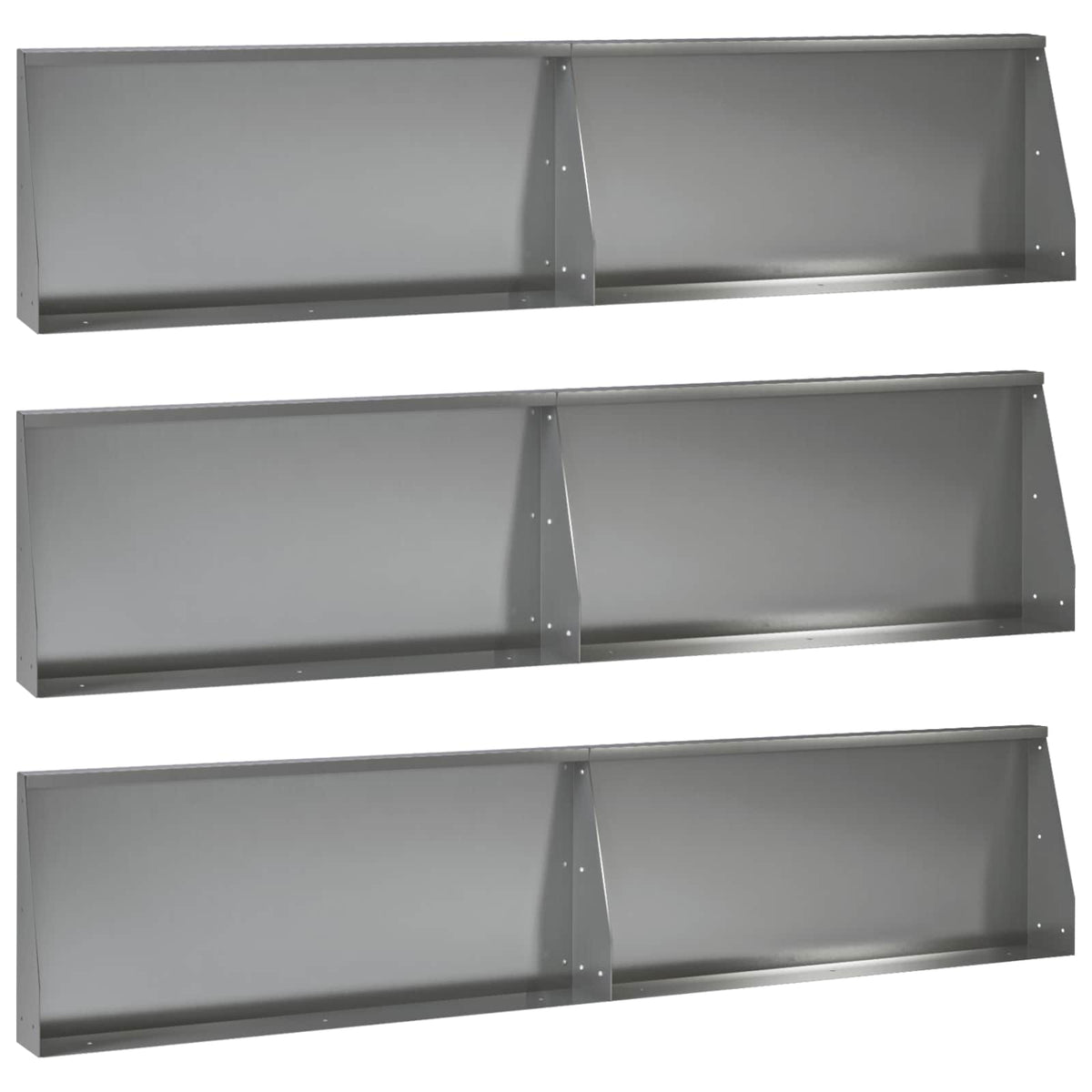 Retaining Wall 6 pcs 100 x 12 x 30 cm Galvanised Steel Silver