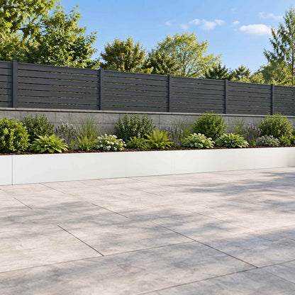 Retaining Wall 6 pcs 100 x 12 x 50 cm Steel White