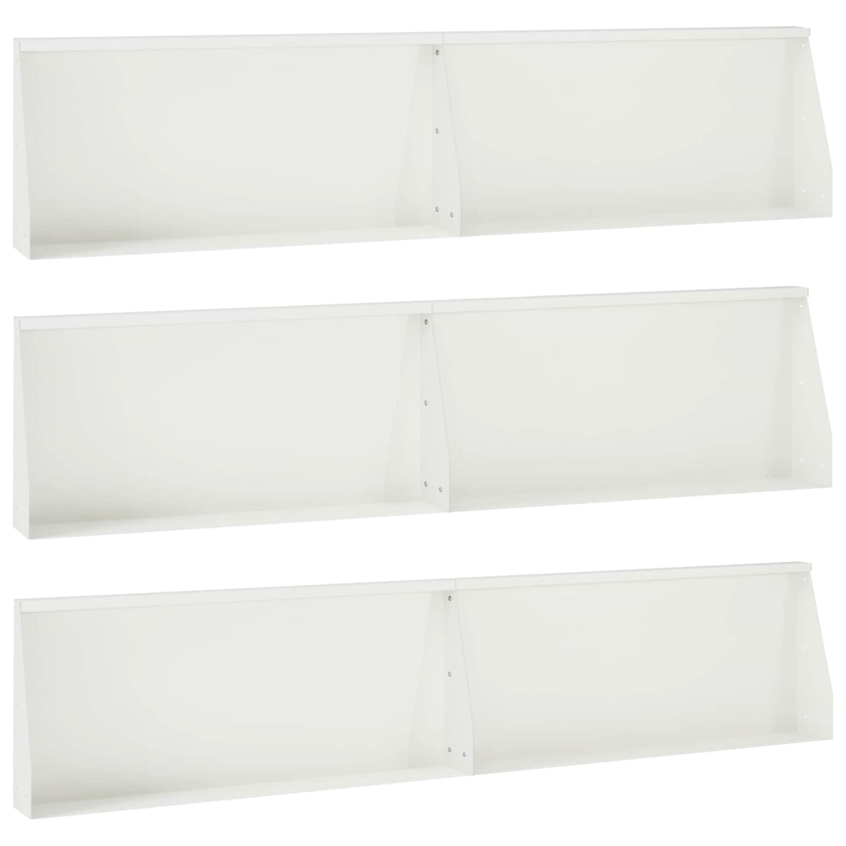 Retaining Wall 6 pcs 100 x 12 x 40 cm Steel White