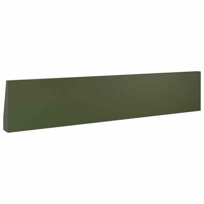 Retaining Wall 6 pcs 100 x 12 x 40 cm Steel Olive Green