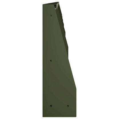Retaining Wall 6 pcs 100 x 12 x 40 cm Steel Olive Green