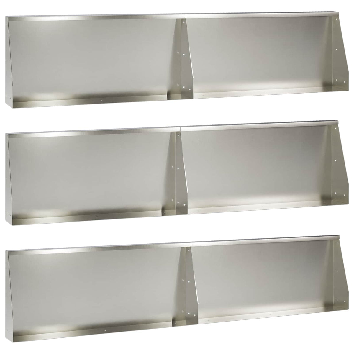 Retaining Wall 6 pcs 100 x 12 x 40 cm Stainless Steel Silver