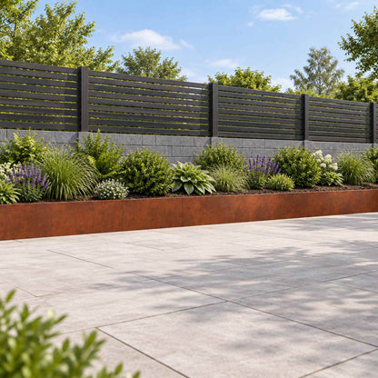 Retaining Wall 6 pcs 100 x 12 x 40 cm Weathering Steel Rusty