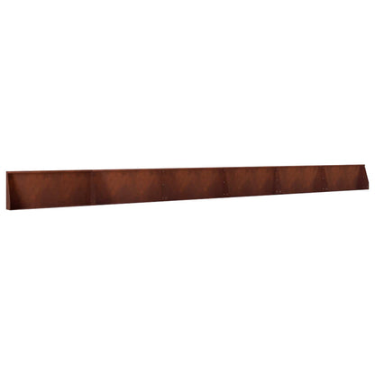 Retaining Wall 6 pcs 100 x 12 x 40 cm Weathering Steel Rusty