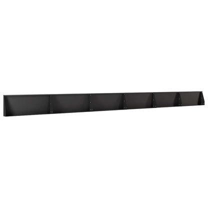 Retaining Wall 6 pcs 100 x 12 x 50 cm Steel Black