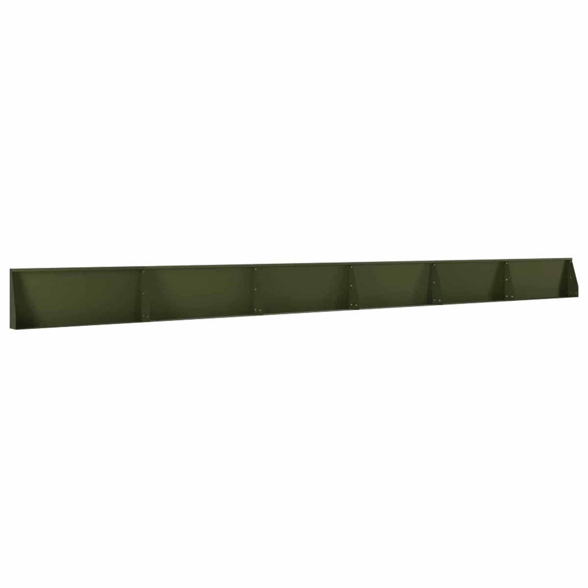 Retaining Wall 6 pcs 100 x 12 x 50 cm Steel Olive Green
