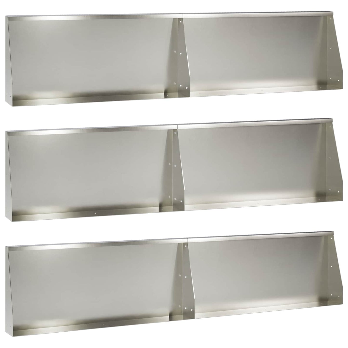 Retaining Wall 6 pcs 100 x 12 x 50 cm Stainless Steel Silver