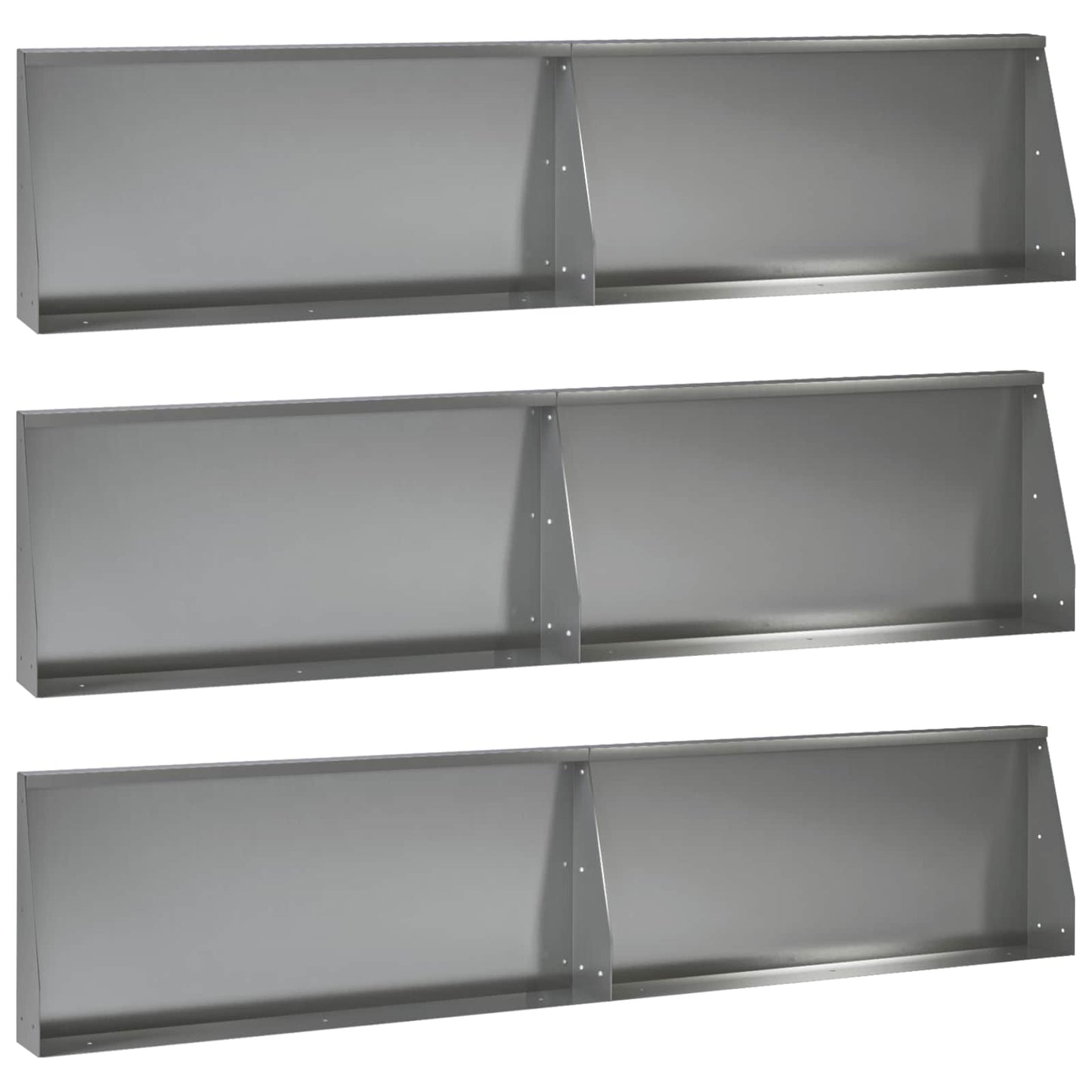 Retaining Wall 6 pcs 100 x 12 x 50 cm Galvanised Steel Silver