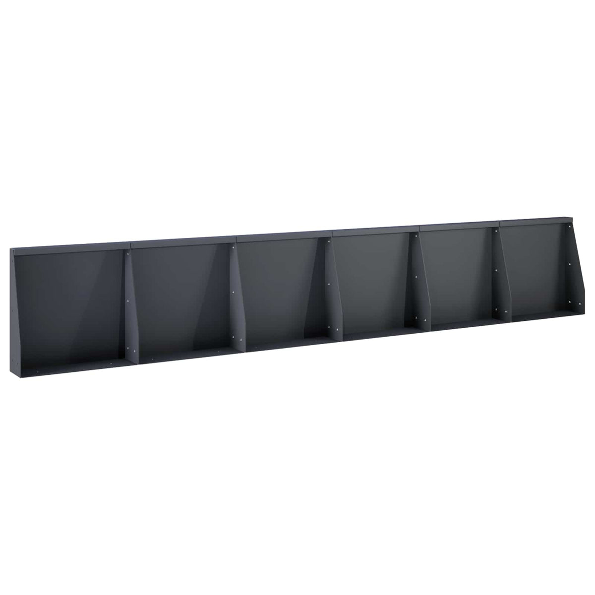Retaining Wall 6 pcs 40 x 12 x 30 cm Steel Anthracite