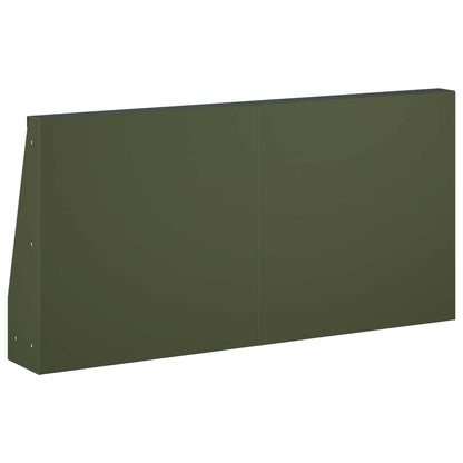 Retaining Wall 6 pcs 40 x 12 x 30 cm Steel Olive Green