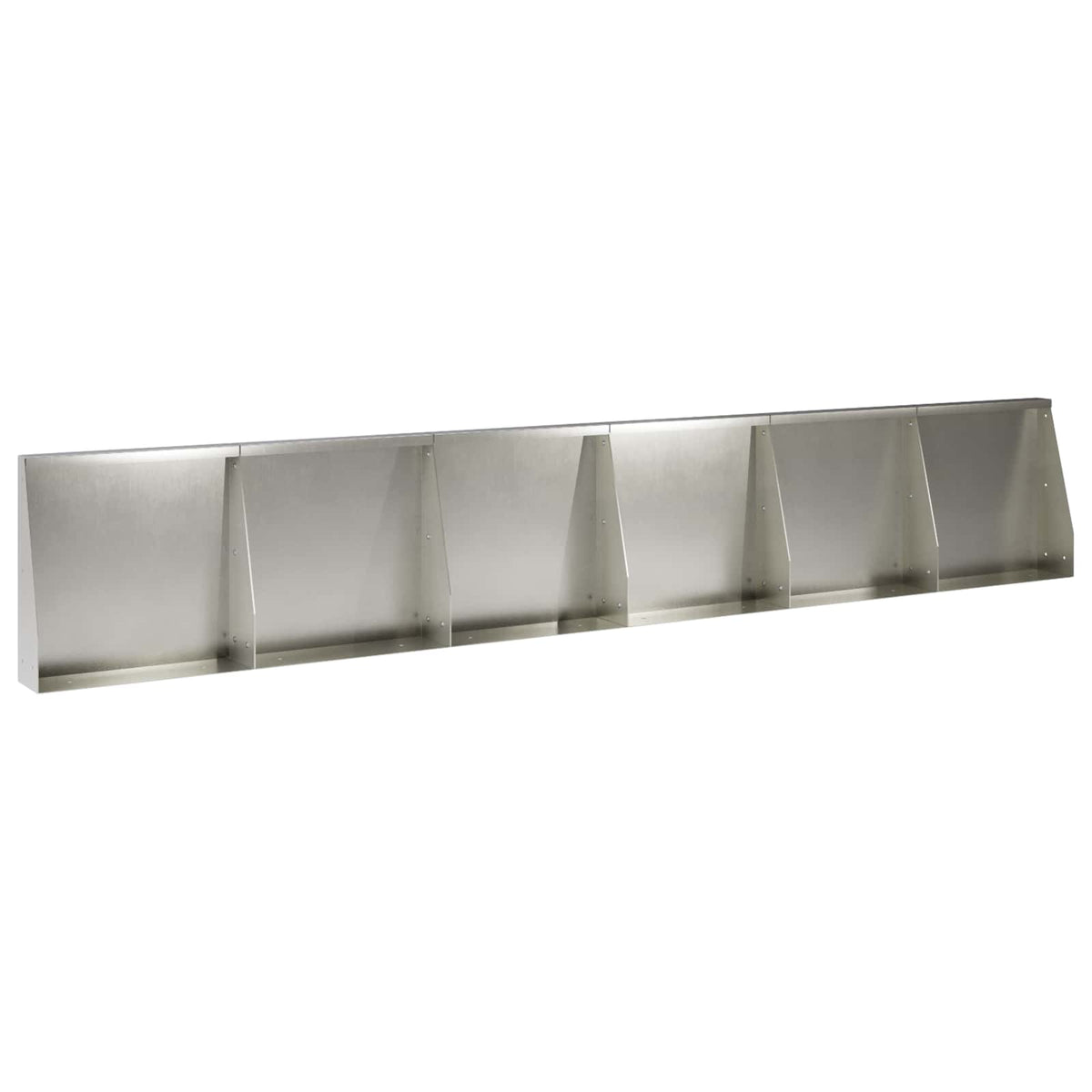 Retaining Wall 6 pcs 40 x 12 x 30 cm Stainless Steel Silver