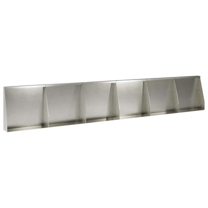 Retaining Wall 6 pcs 40 x 12 x 30 cm Stainless Steel Silver