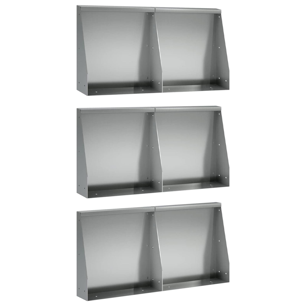 Retaining Wall 6 pcs 40 x 12 x 30 cm Galvanised Steel Silver