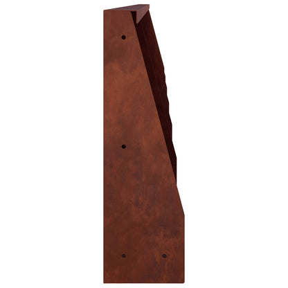 Retaining Wall 6 pcs 40 x 12 x 30 cm Weathering Steel Rusty
