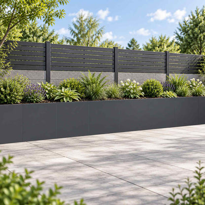 Retaining Wall 6 pcs 40 x 12 x 40 cm Steel Anthracite