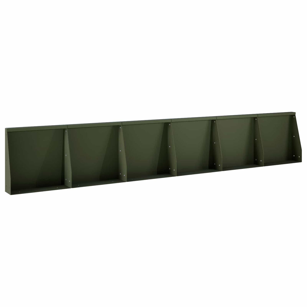 Retaining Wall 6 pcs 40 x 12 x 40 cm Steel Olive Green