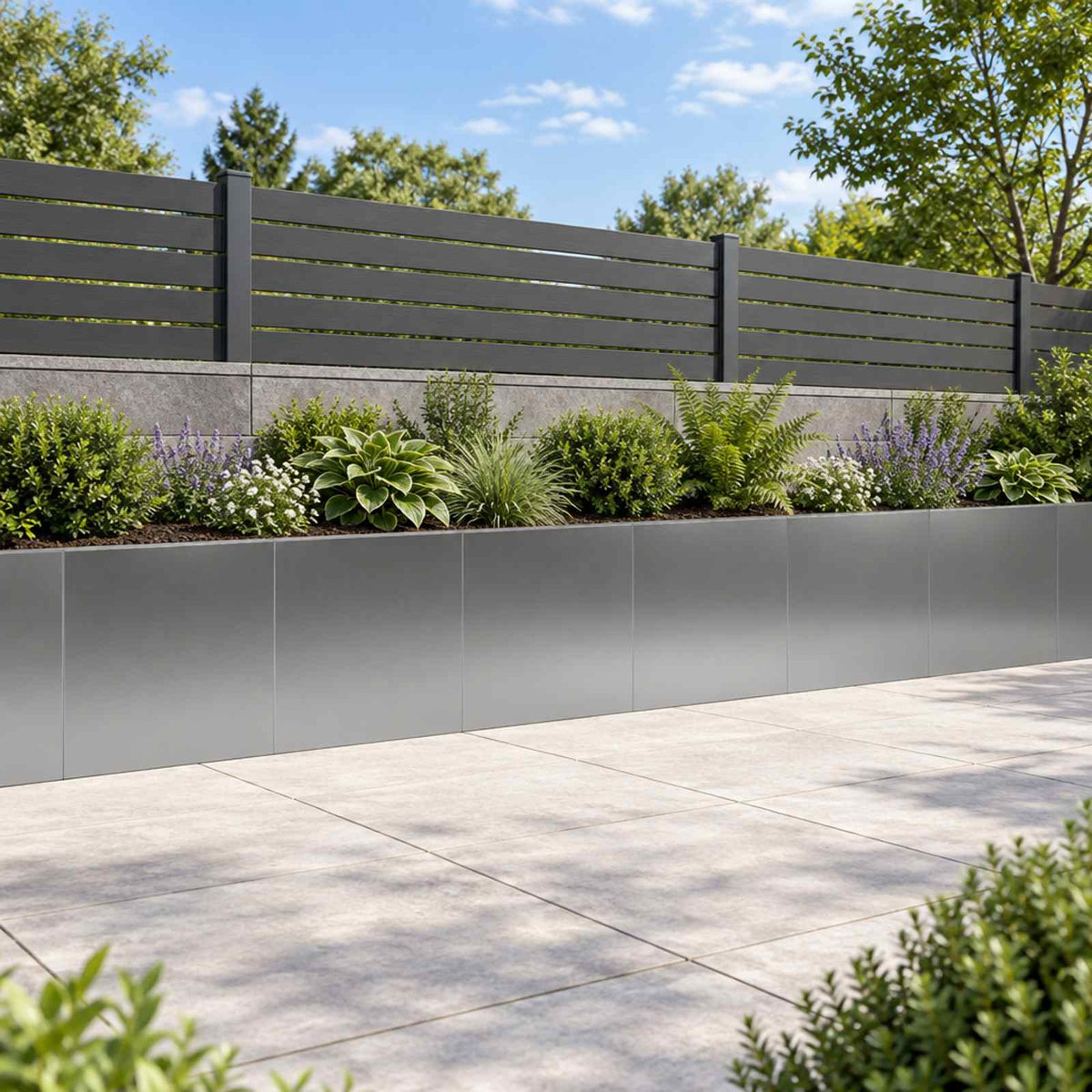 Retaining Wall 6 pcs 40 x 12 x 30 cm Galvanised Steel Silver