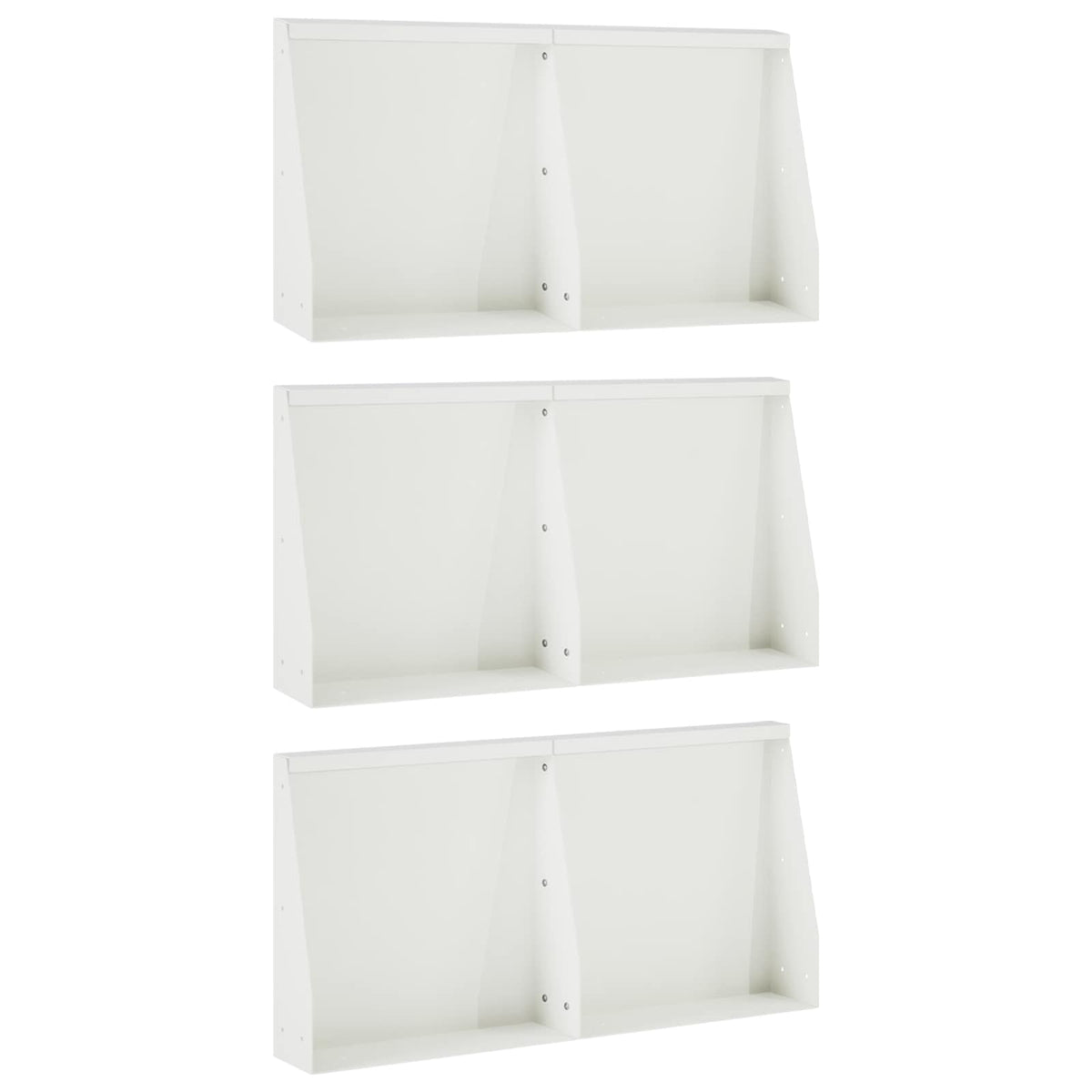 Retaining Wall 6 pcs 40 x 12 x 50 cm Steel White