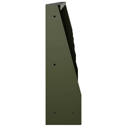 Retaining Wall 6 pcs 40 x 12 x 50 cm Steel Olive Green