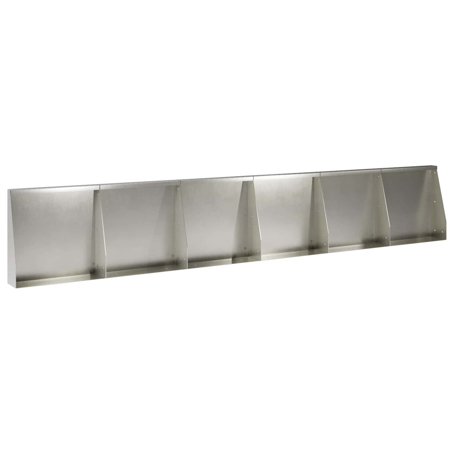 Retaining Wall 6 pcs 40 x 12 x 50 cm Stainless Steel Silver