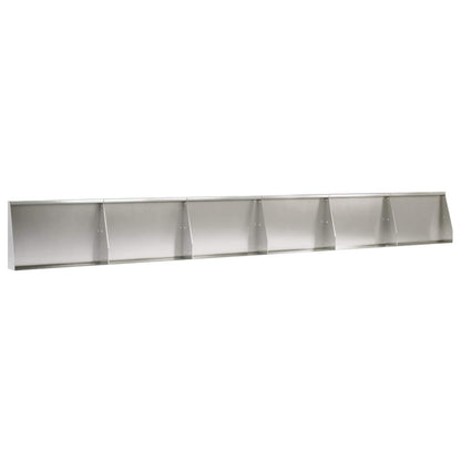Retaining Wall 6 pcs 60 x 12 x 30 cm Stainless Steel Silver