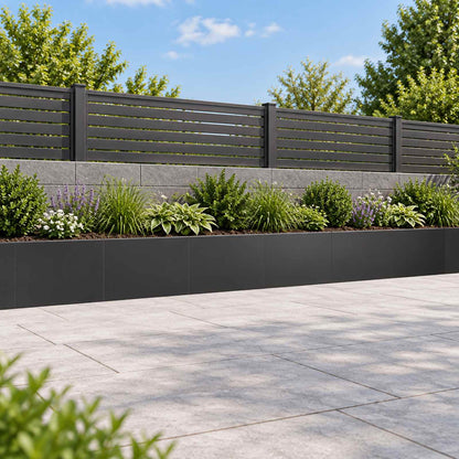 Retaining Wall 6 pcs 60 x 12 x 30 cm Steel Black