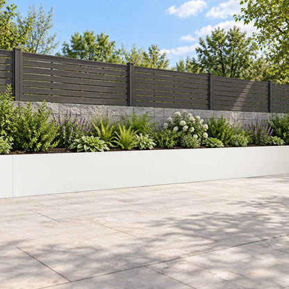 Retaining Wall 6 pcs 60 x 12 x 50 cm Steel White
