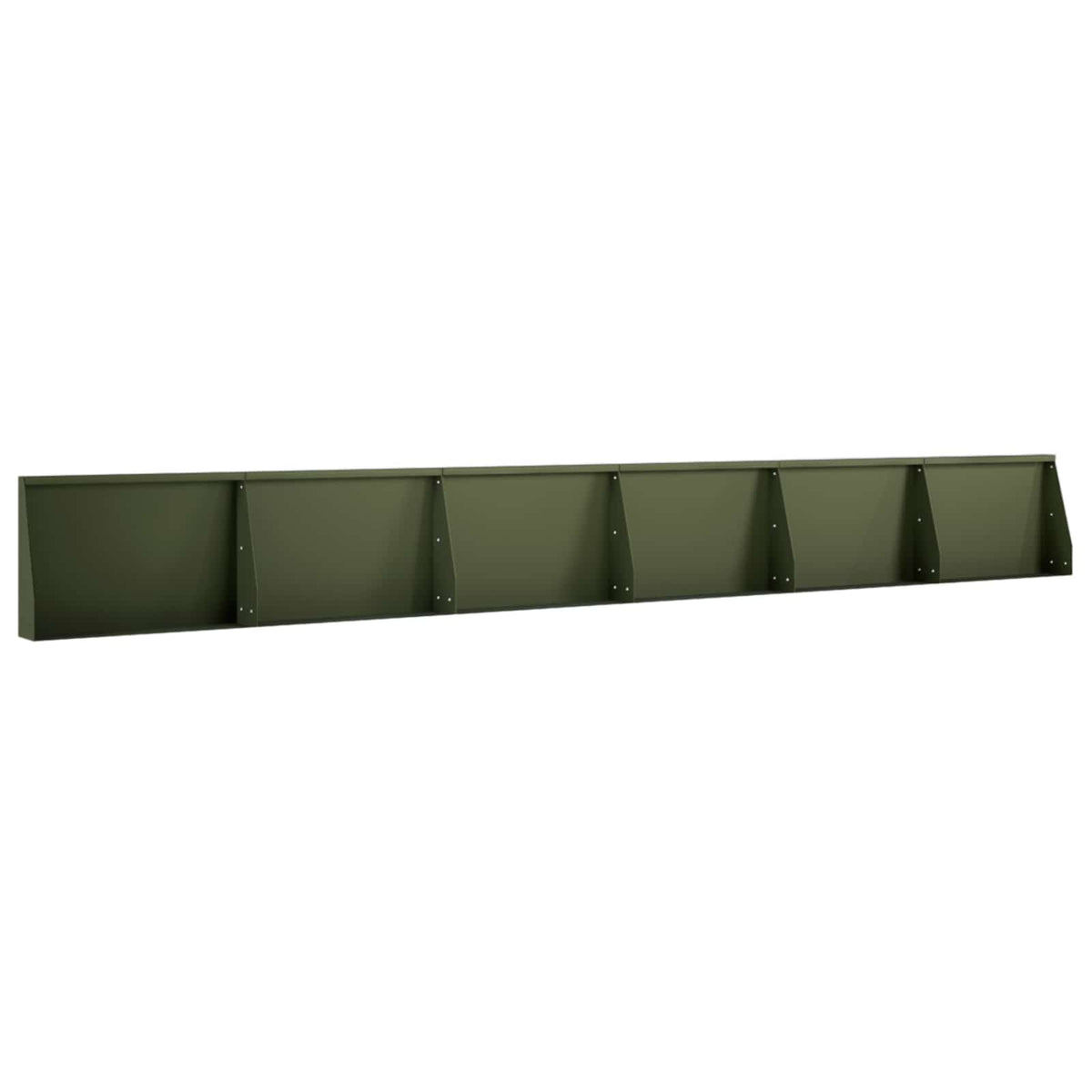 Retaining Wall 6 pcs 60 x 12 x 40 cm Steel Olive Green