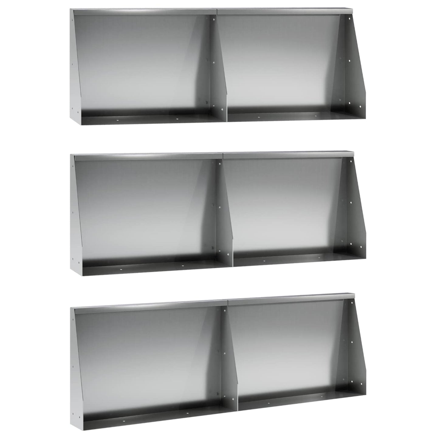 Retaining Wall 6 pcs 60 x 12 x 40 cm Galvanised Steel Silver