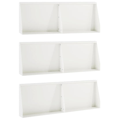 Retaining Wall 6 pcs 60 x 12 x 50 cm Steel White
