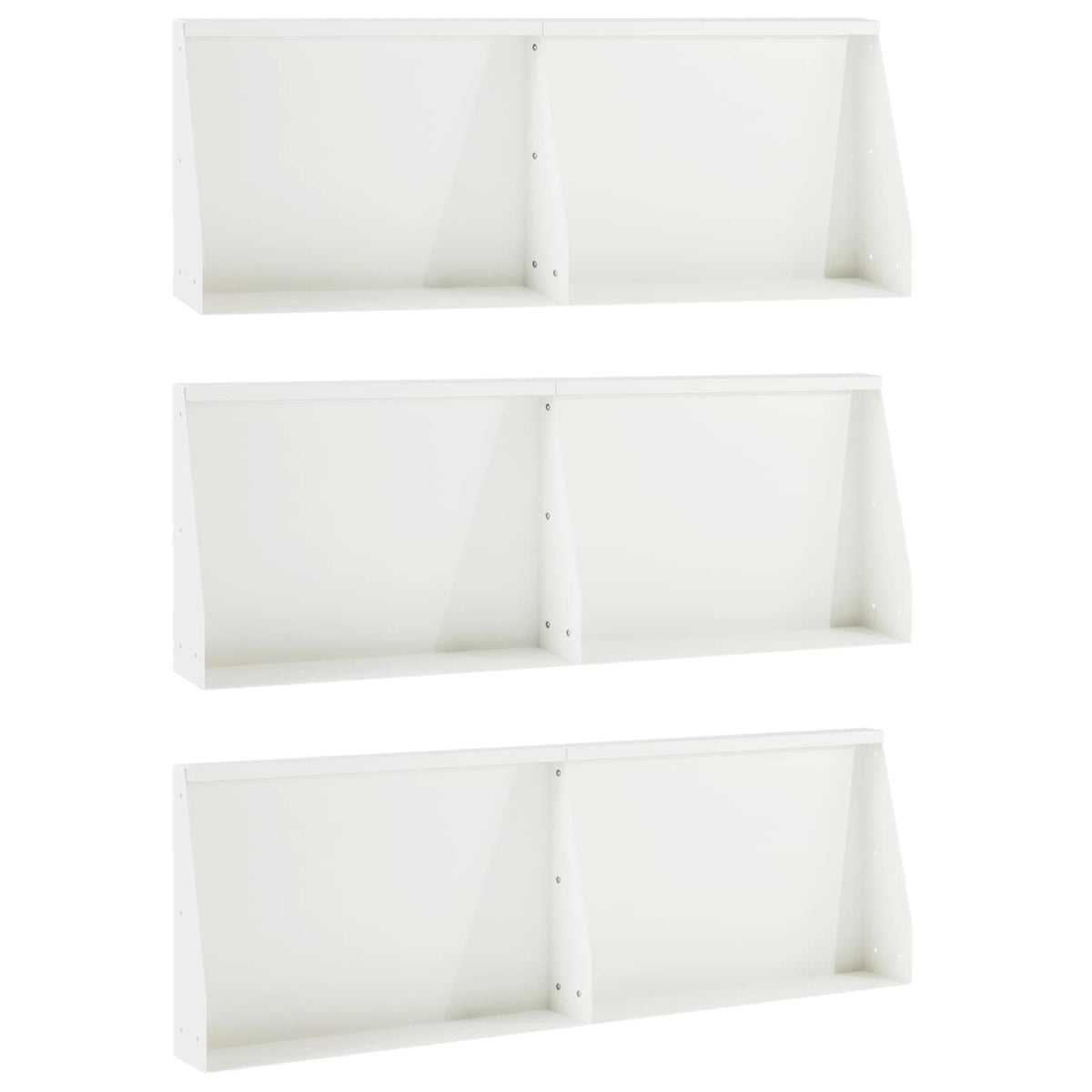 Retaining Wall 6 pcs 60 x 12 x 50 cm Steel White