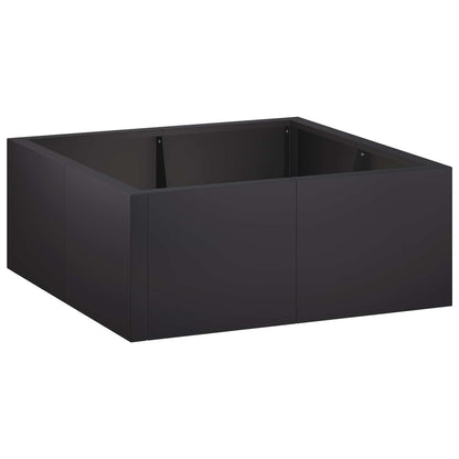 Retaining Wall 4 pcs 100 x 100 x 30 cm Steel Black