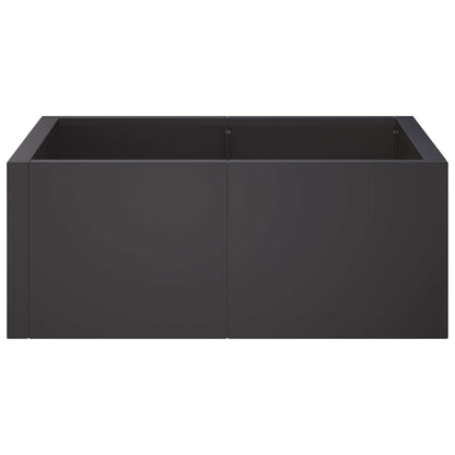 Retaining Wall 4 pcs 100 x 100 x 30 cm Steel Black